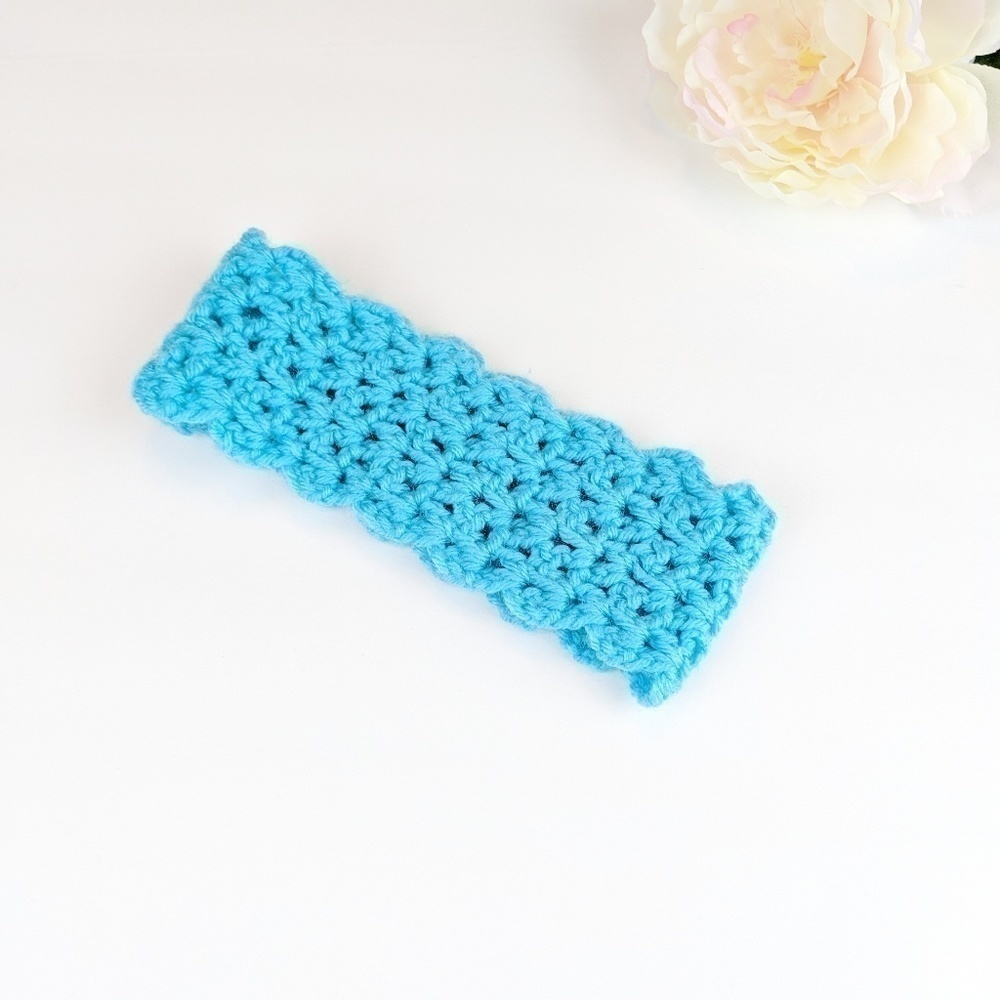 Blue Crochet Headband